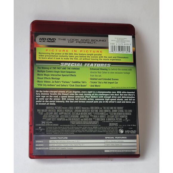 The Fast and the Furious (HD-DVD Format) Pre-owned - Picture 2 of 5